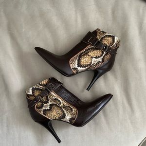 Brown snake booties